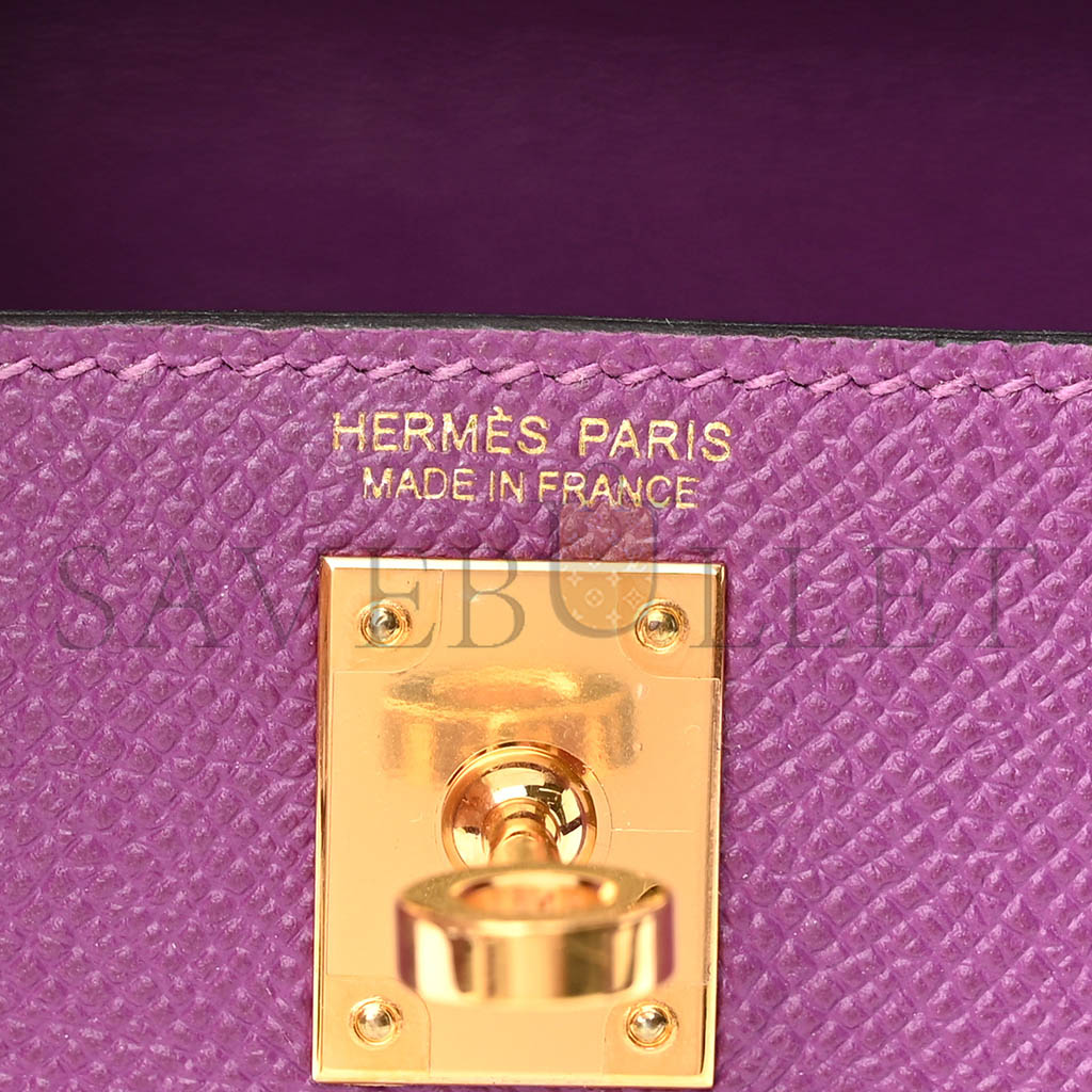 HERMÈS EPSOM MINI KELLY II ANEMONE (19*12*5.5cm) 